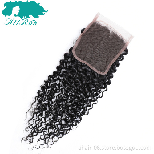 Best wholesale 4x4 indian black  kinky curl hair Bundles With closure , remy hair extensions